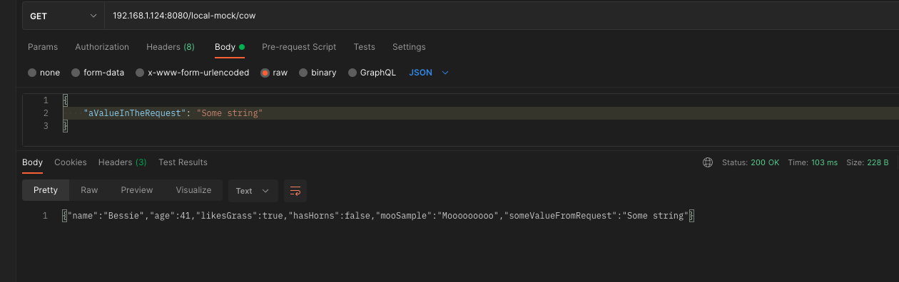 Postman example alt text